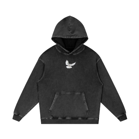 Holy Spirit come / Snow Washed Loose Cotton Hoodie