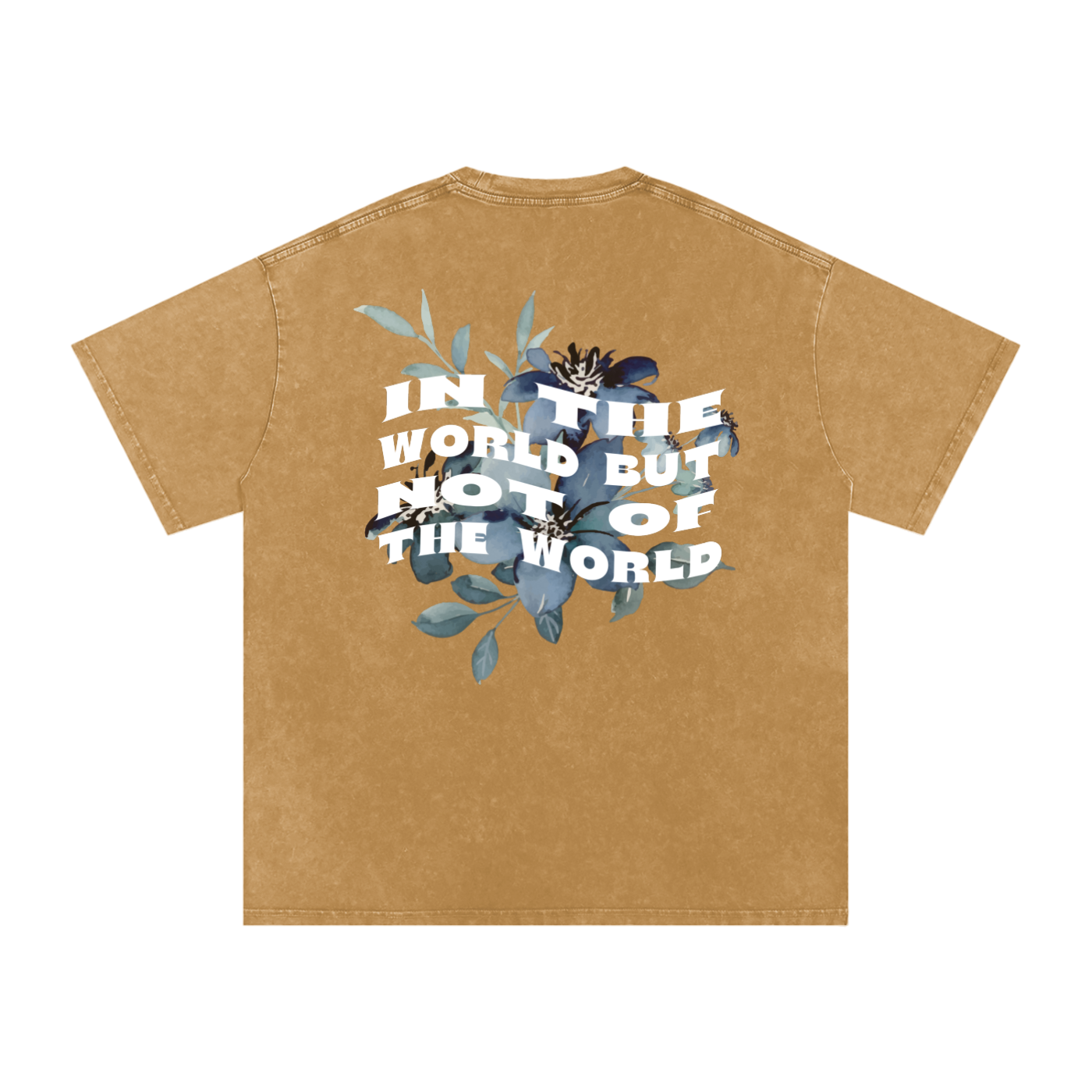 In the world but not of the world / Snow Washed Oversized Cotton T-Shirt
