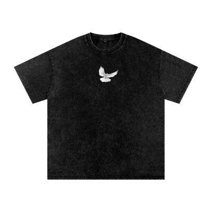 Holy Spirit come / Snow Washed Oversized Cotton T-Shirt