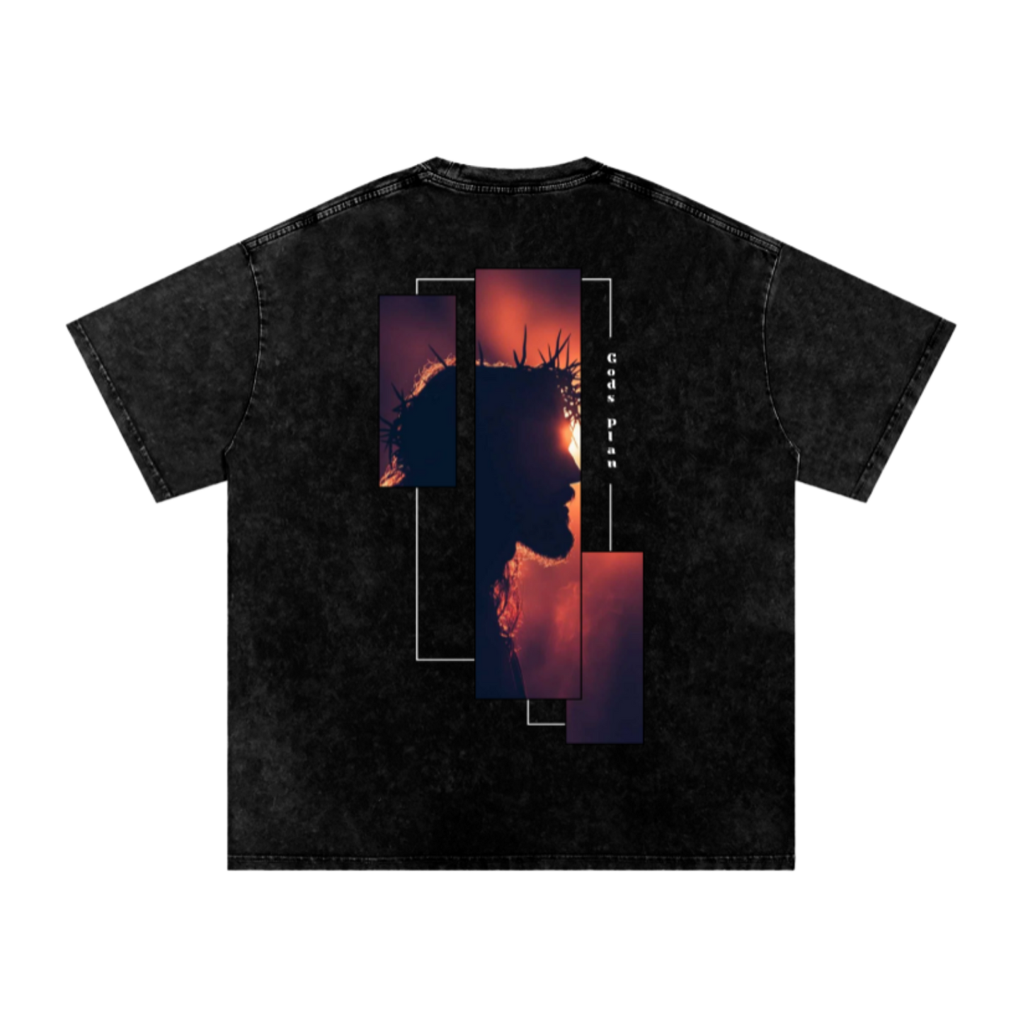 Gods Plan / Snow Washed Oversized Cotton T-Shirt