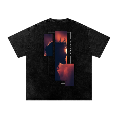 Gods Plan / Snow Washed Oversized Cotton T-Shirt