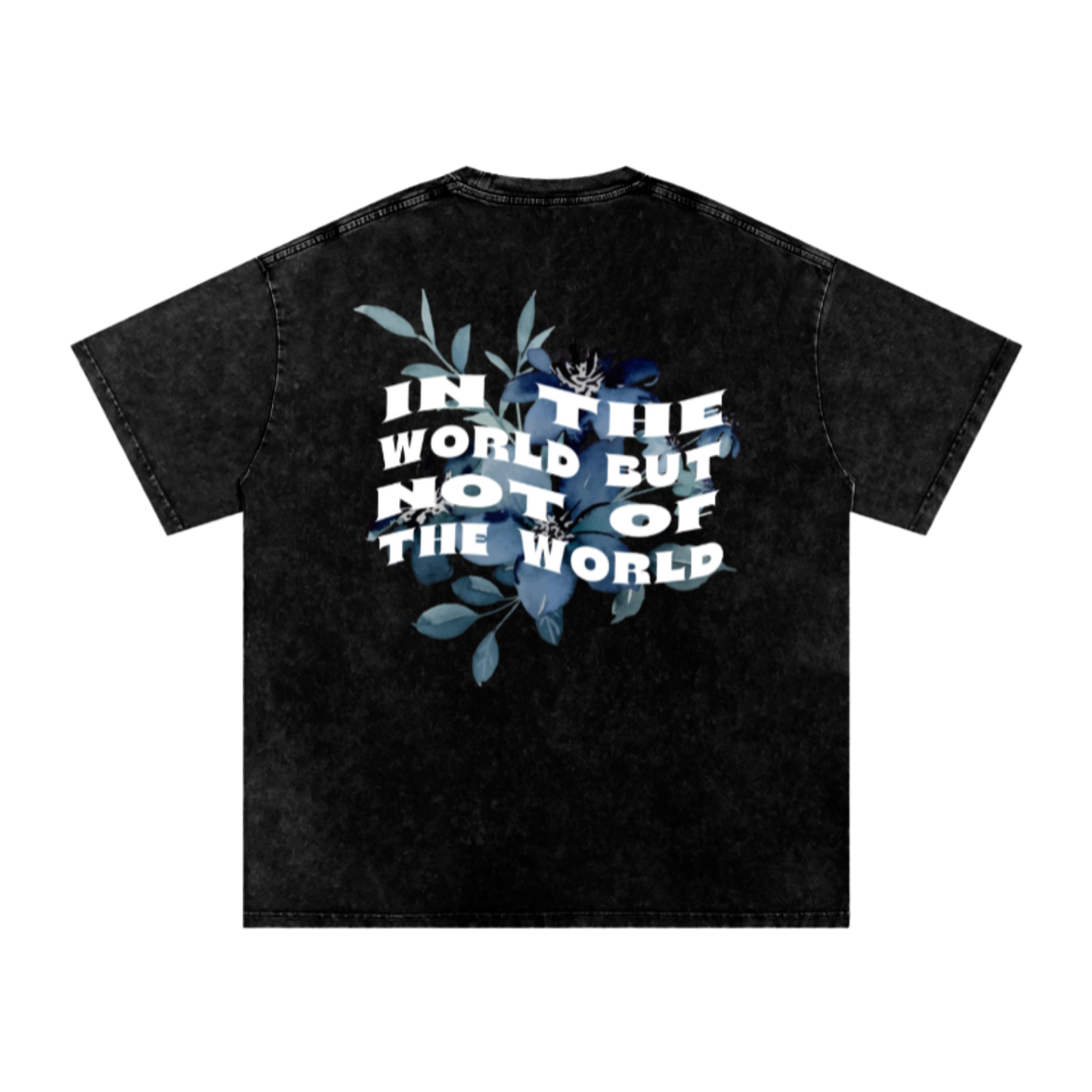 In the world but not of the world / Snow Washed Oversized Cotton T-Shirt