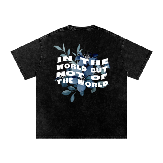 In the world but not of the world / Snow Washed Oversized Cotton T-Shirt