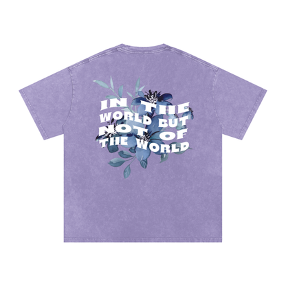 In the world but not of the world / Snow Washed Oversized Cotton T-Shirt