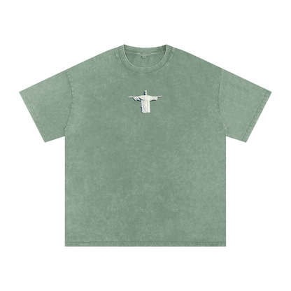 Praise Jesus / Snow Washed Oversized Cotton T-Shirt