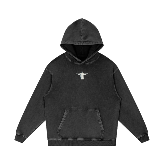 Praise Jesus / Snow Washed Loose Cotton Hoodie