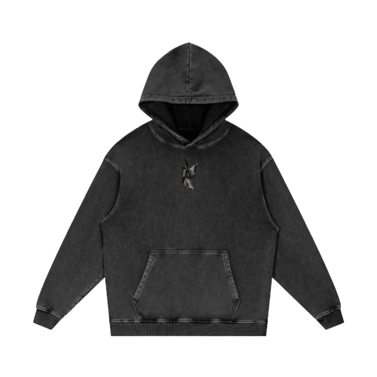 Know you are blessed / Snow Washed Loose Cotton Hoodie