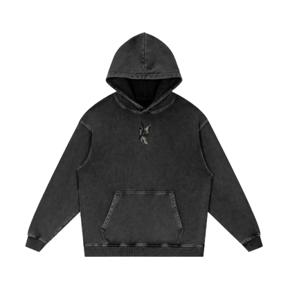 Know you are blessed / Snow Washed Loose Cotton Hoodie