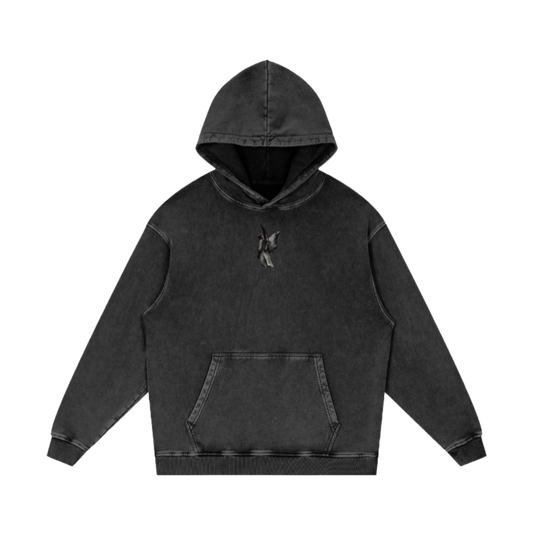 Know you are blessed / Snow Washed Loose Cotton Hoodie