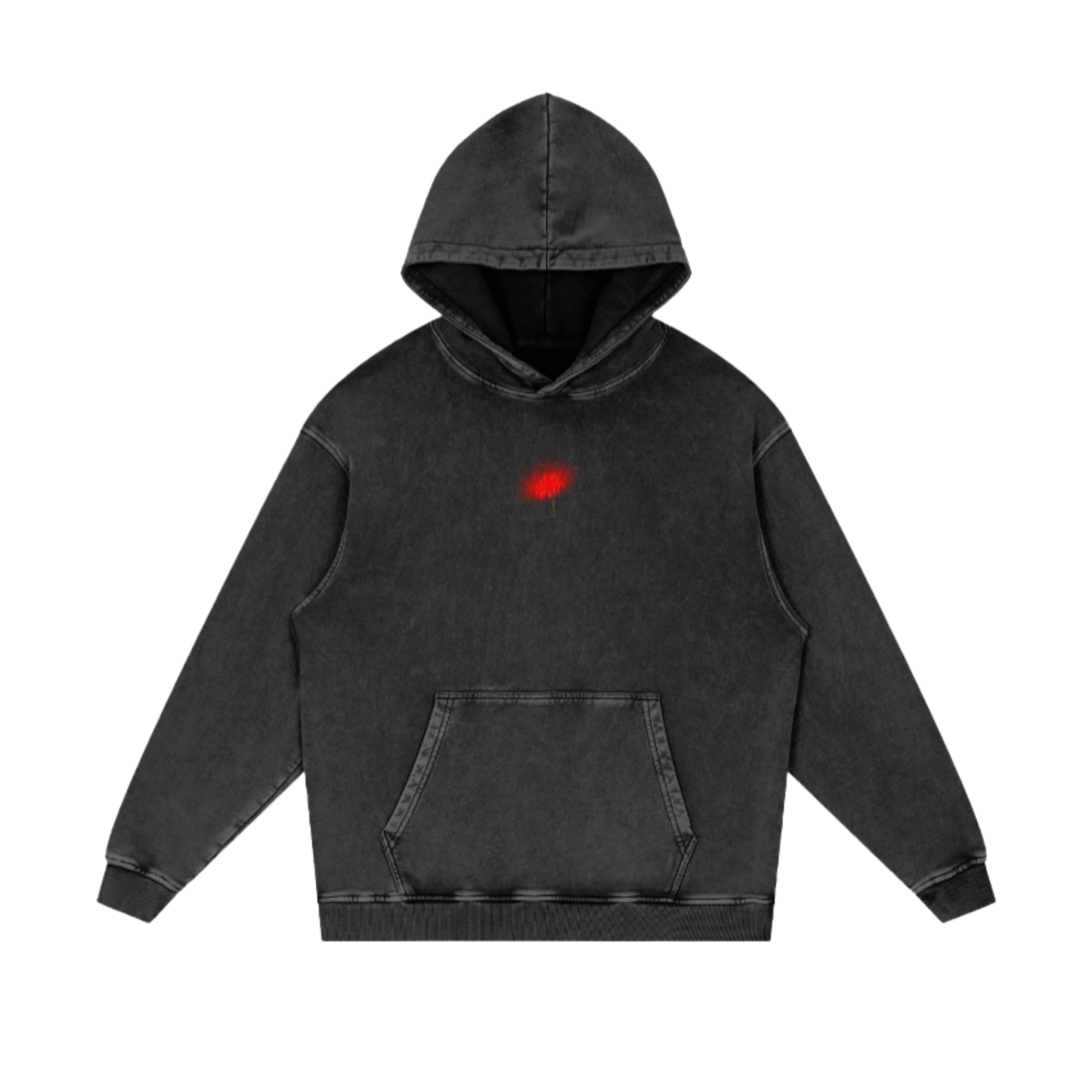 Freedom / Snow Washed Loose Cotton Hoodie