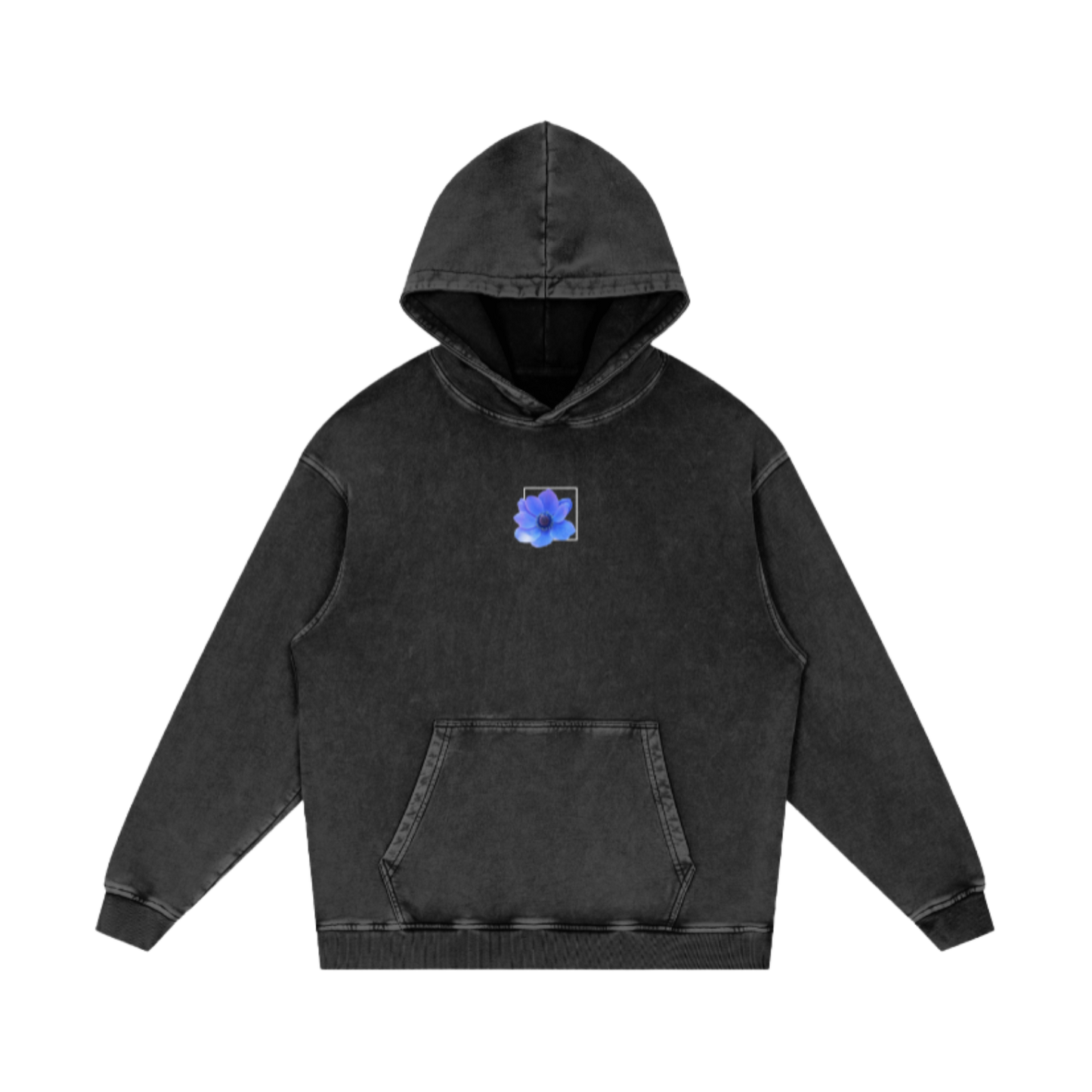 Snow Washed Loose Cotton Hoodie