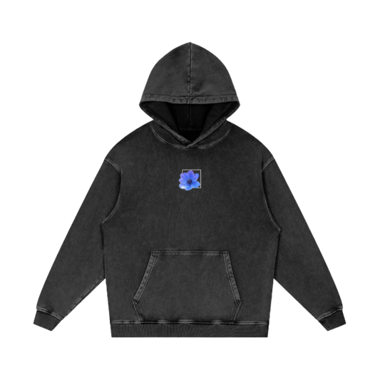 Snow Washed Loose Cotton Hoodie