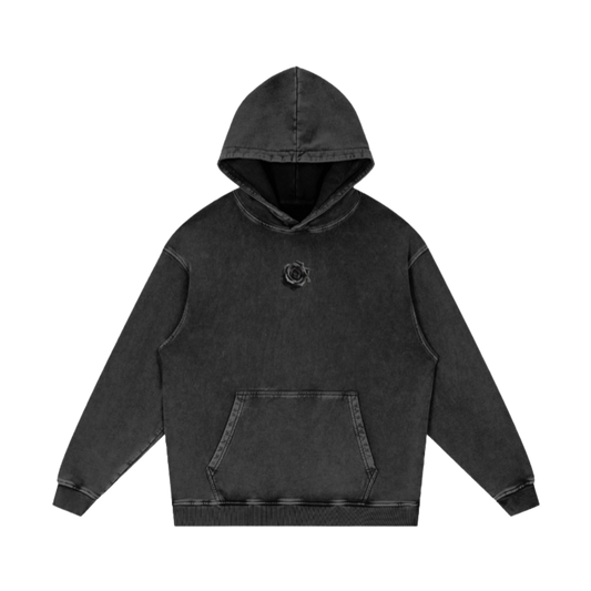 DEUS / Snow Washed Loose Cotton Hoodie