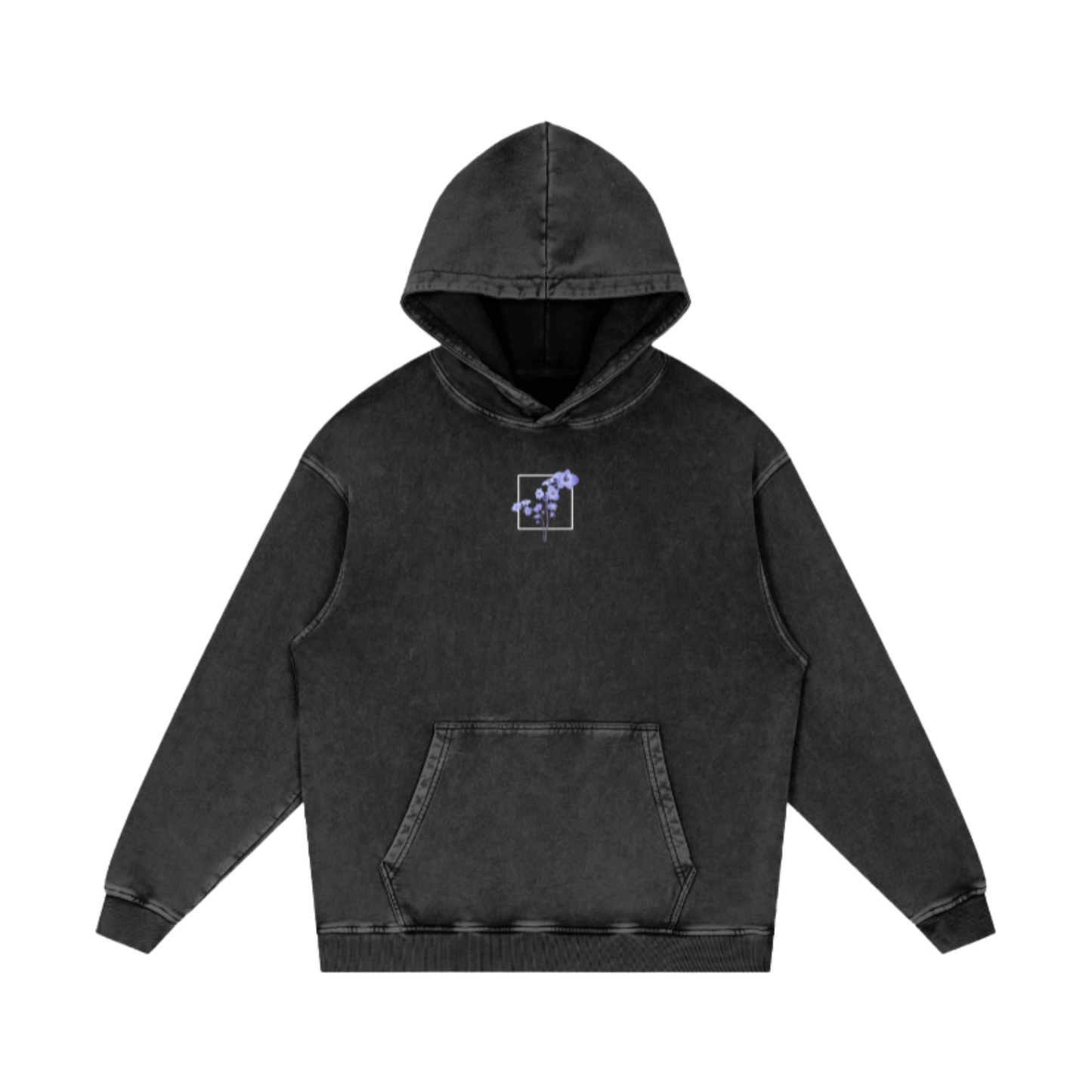 Psalm 23 / Snow Washed Loose Cotton Hoodie