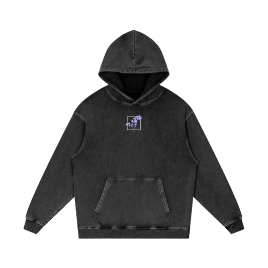 Psalm 23 / Snow Washed Loose Cotton Hoodie