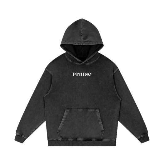 Glorify his name / Snow Washed Loose Cotton Hoodie