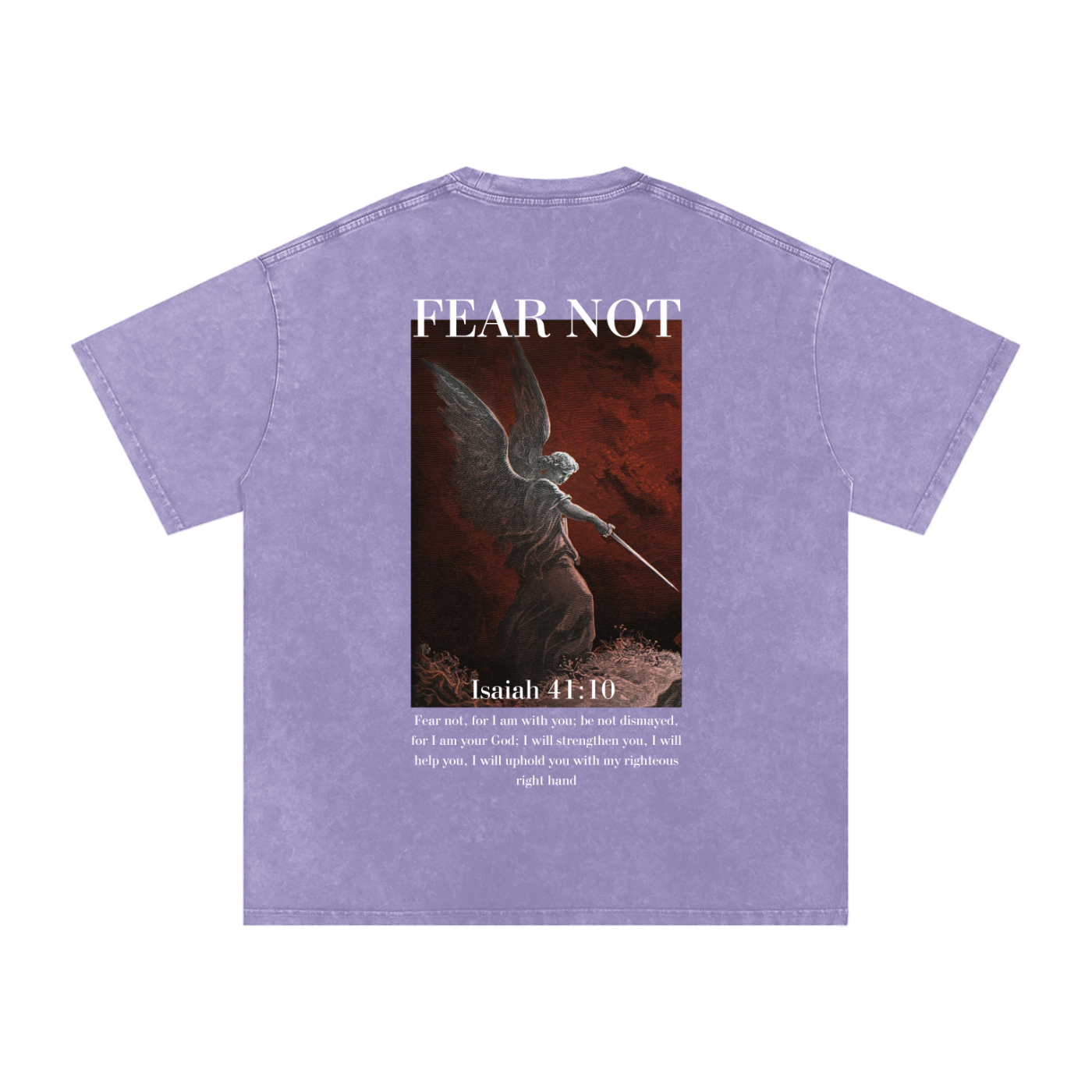 Fear not / Snow Washed Oversized Cotton T-Shirt