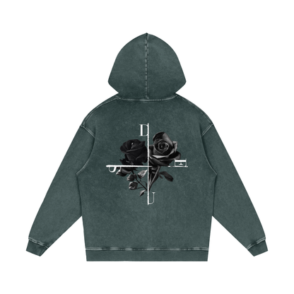 DEUS / Snow Washed Loose Cotton Hoodie