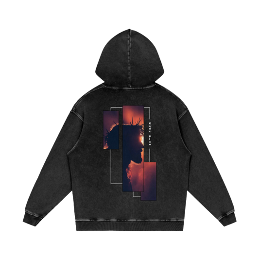 Gods Plan / Snow Washed Loose Cotton Hoodie