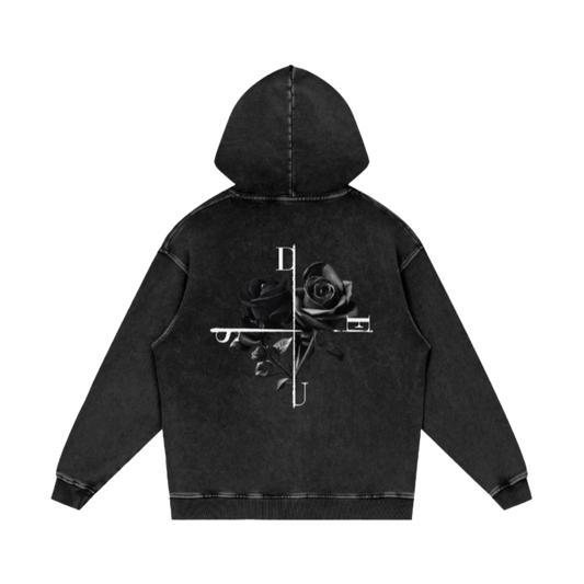 DEUS / Snow Washed Loose Cotton Hoodie
