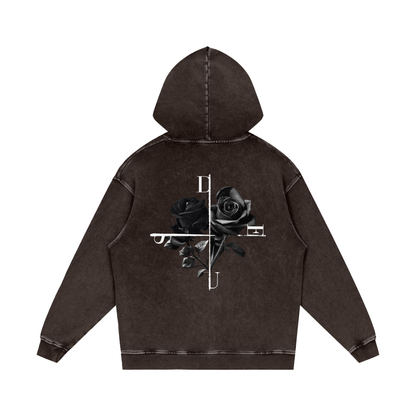 DEUS / Snow Washed Loose Cotton Hoodie