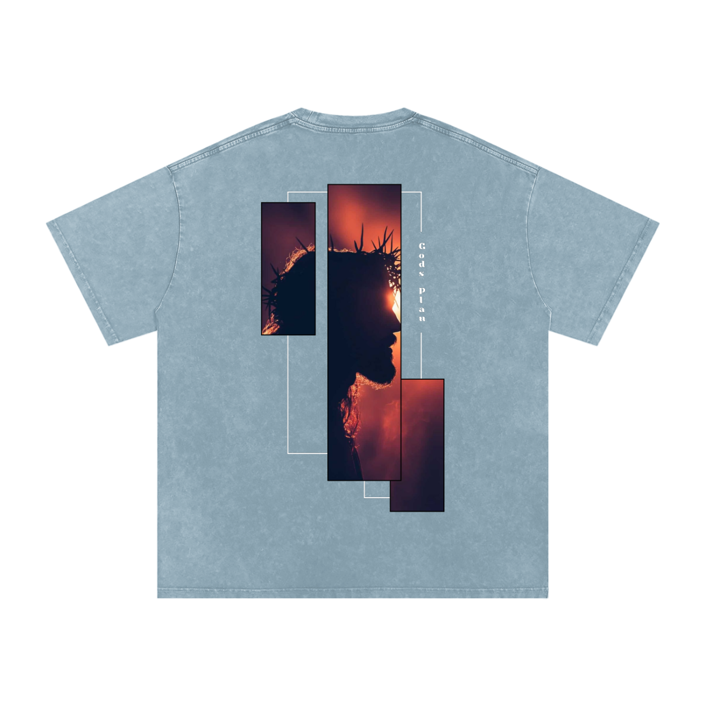 Gods Plan / Snow Washed Oversized Cotton T-Shirt