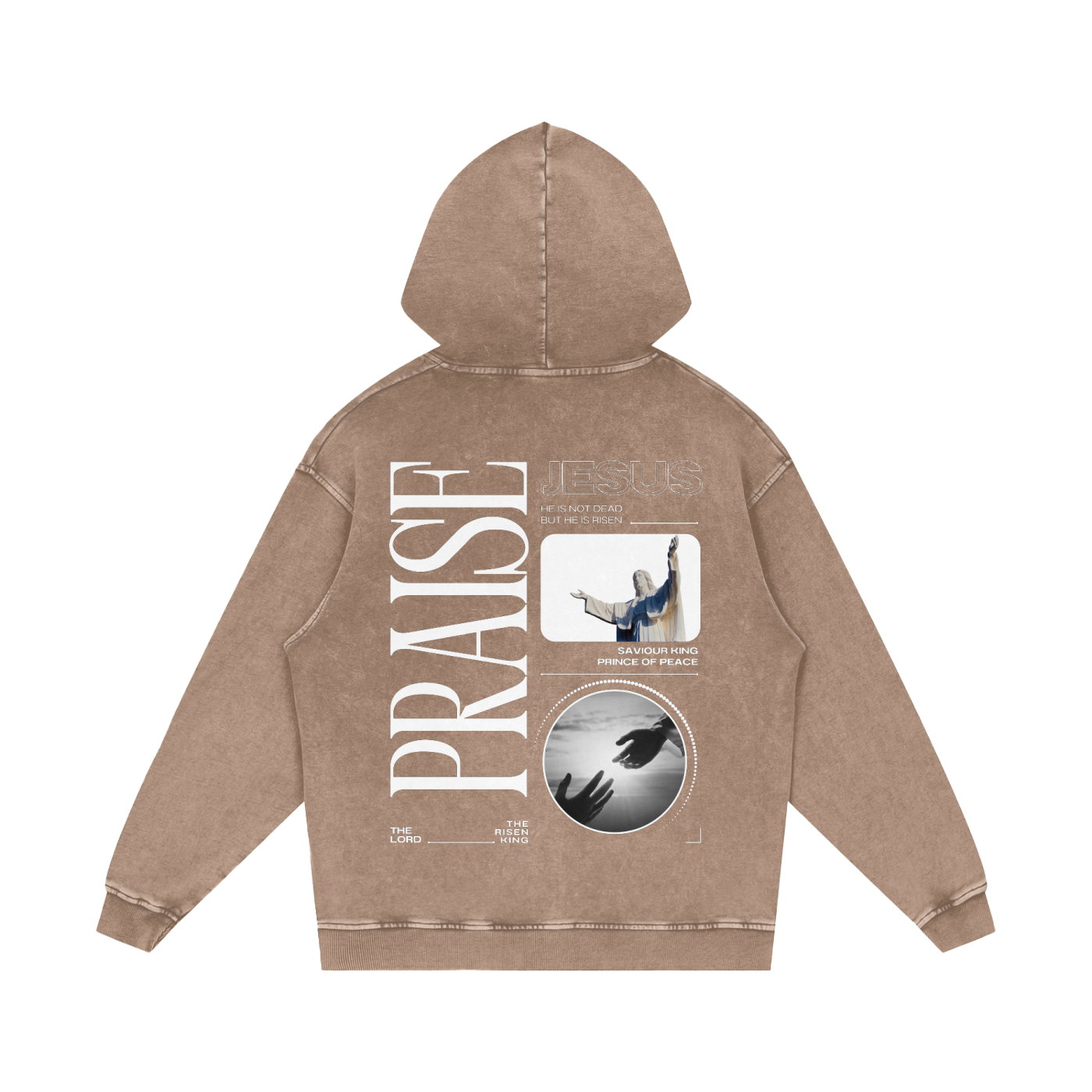 Praise Jesus / Snow Washed Loose Cotton Hoodie