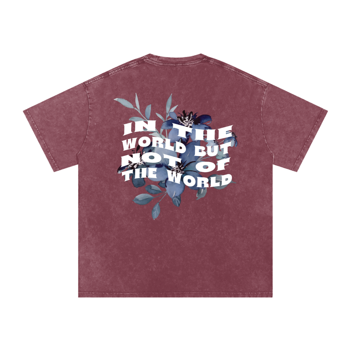 In the world but not of the world / Snow Washed Oversized Cotton T-Shirt