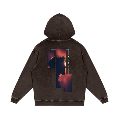 Gods Plan / Snow Washed Loose Cotton Hoodie