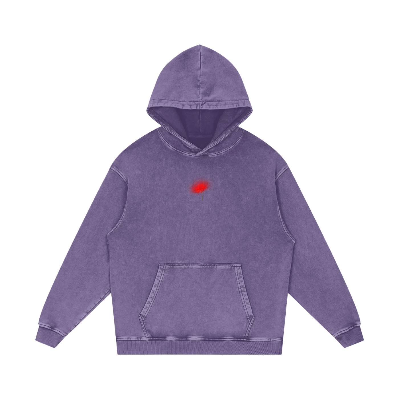 Freedom / Snow Washed Loose Cotton Hoodie