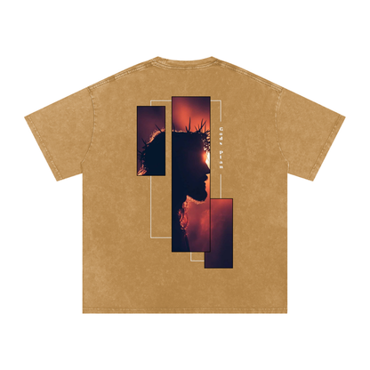 Gods Plan / Snow Washed Oversized Cotton T-Shirt
