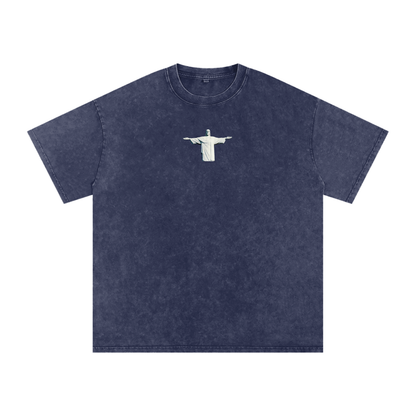 Praise Jesus / Snow Washed Oversized Cotton T-Shirt