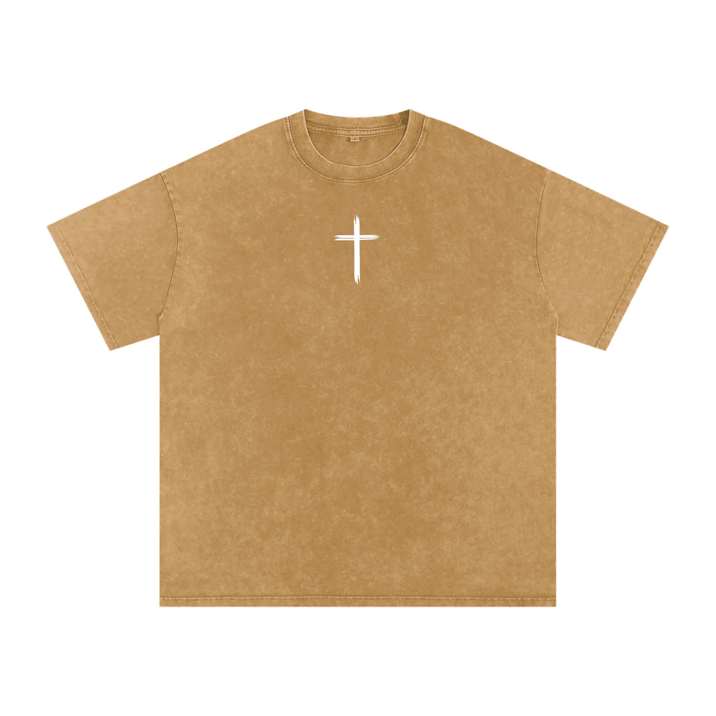 Fear not / Snow Washed Oversized Cotton T-Shirt