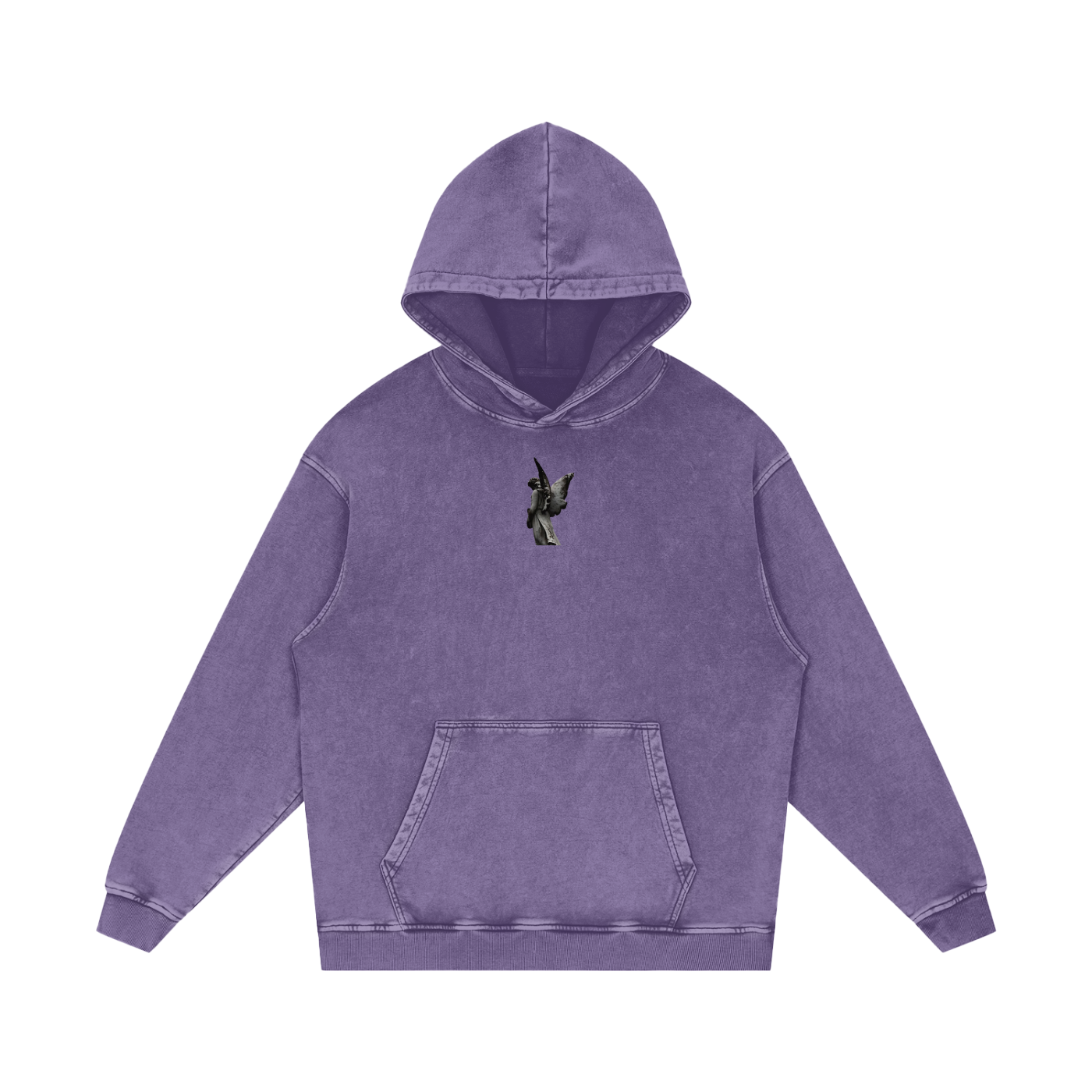 Know you are blessed / Snow Washed Loose Cotton Hoodie