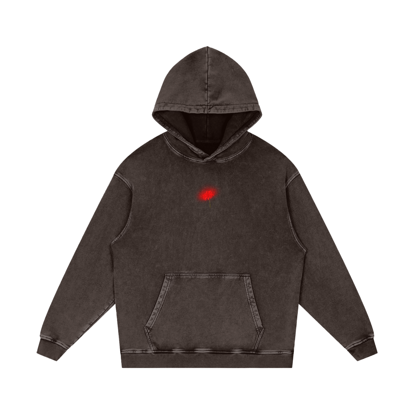Freedom / Snow Washed Loose Cotton Hoodie