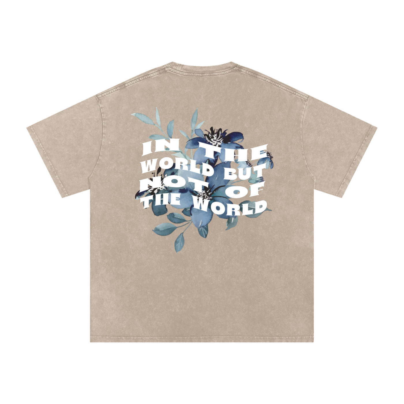In the world but not of the world / Snow Washed Oversized Cotton T-Shirt