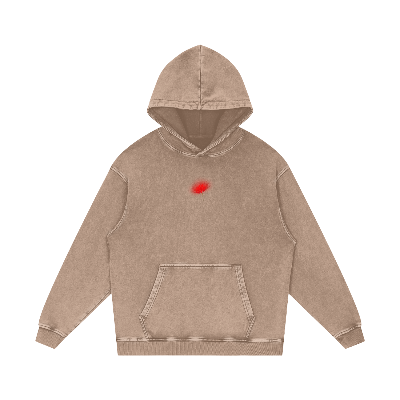 Freedom / Snow Washed Loose Cotton Hoodie