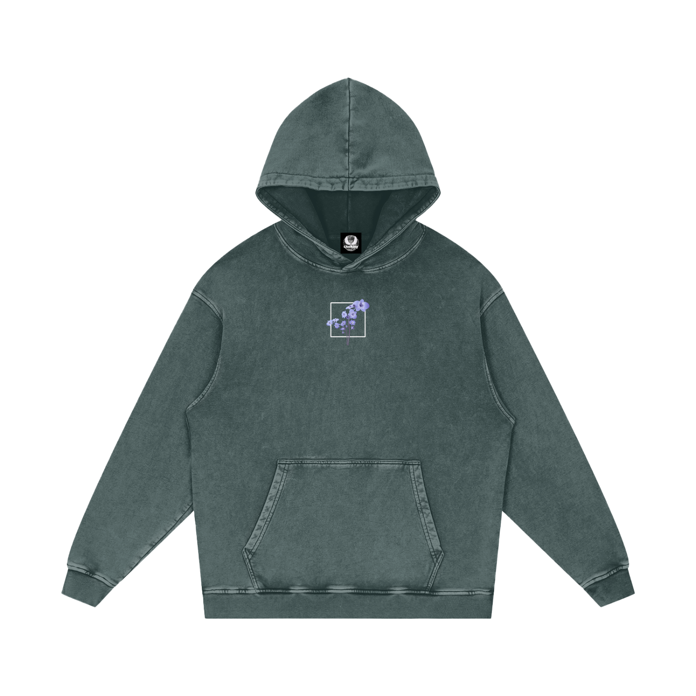 Psalm 23 / Snow Washed Loose Cotton Hoodie
