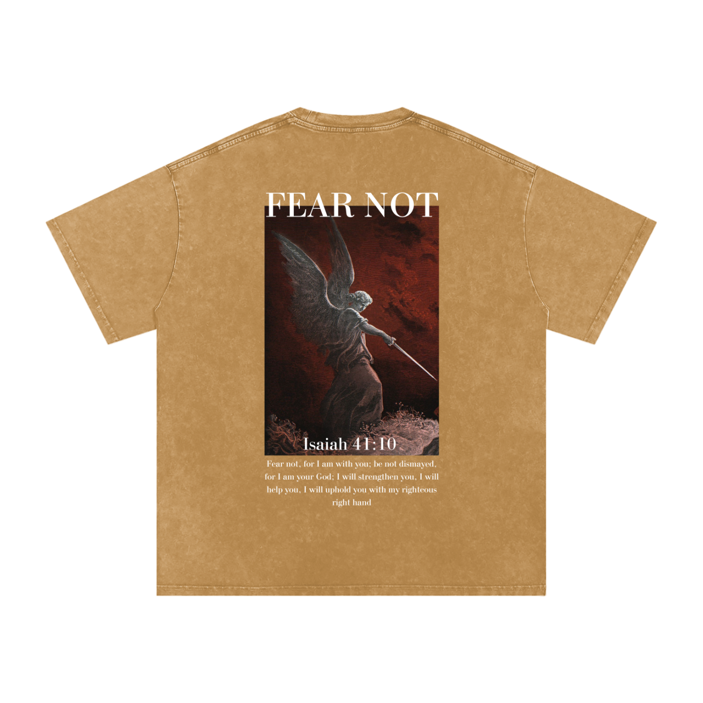Fear not / Snow Washed Oversized Cotton T-Shirt