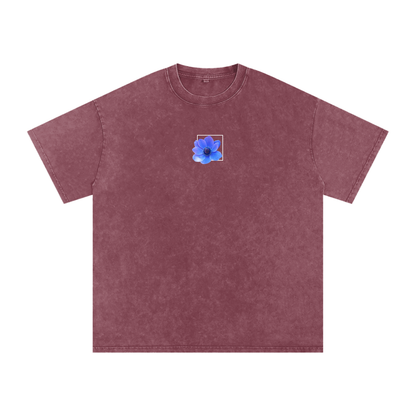 Snow Washed Oversized Cotton T-Shirt