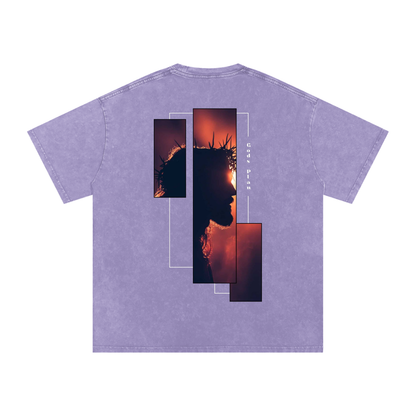 Gods Plan / Snow Washed Oversized Cotton T-Shirt