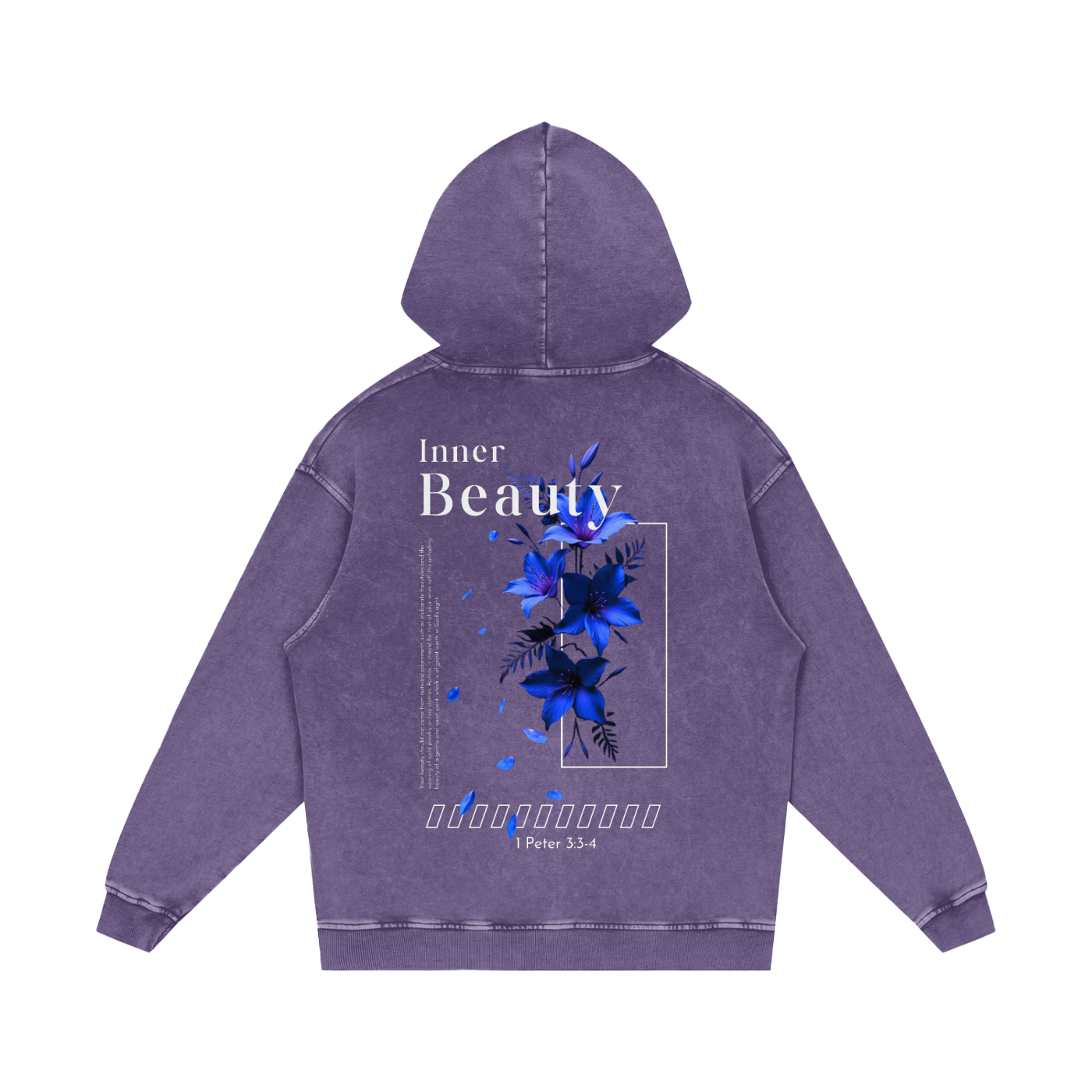 Snow Washed Loose Cotton Hoodie