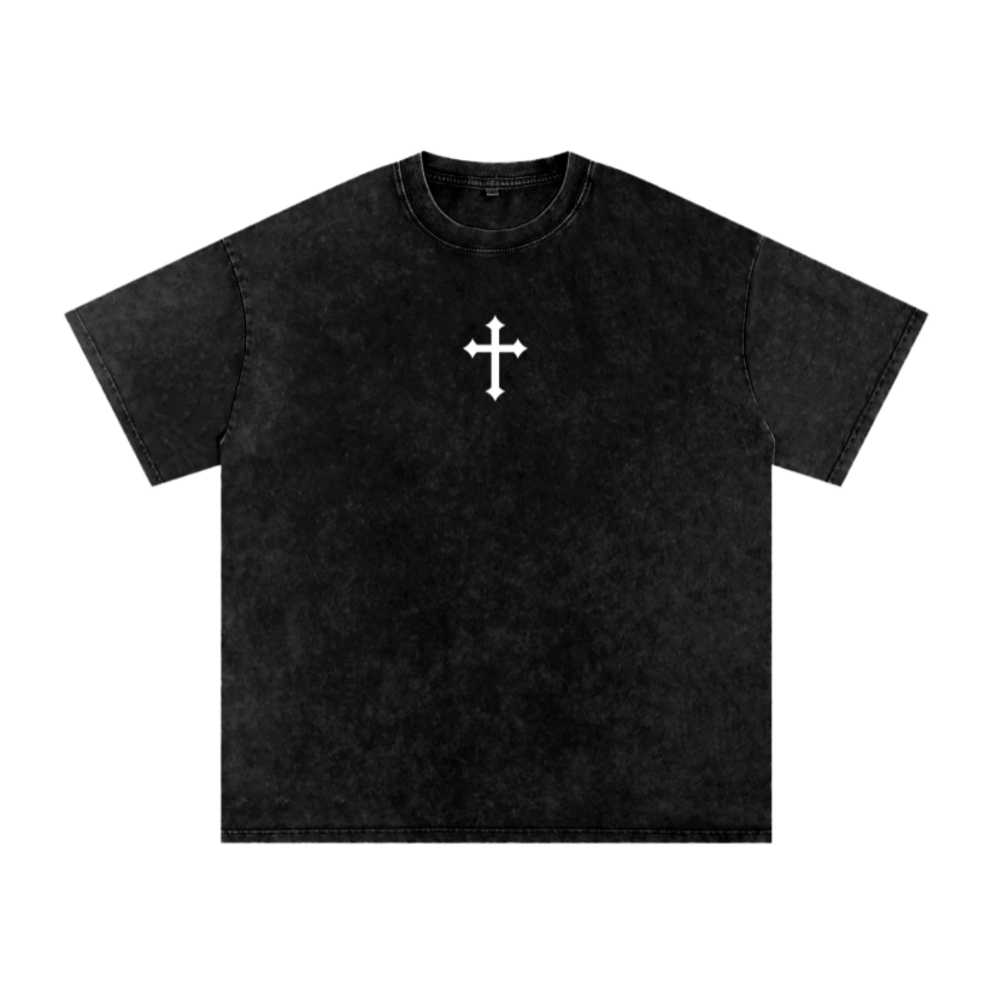 Faith / Snow Washed Oversized Cotton T-Shirt