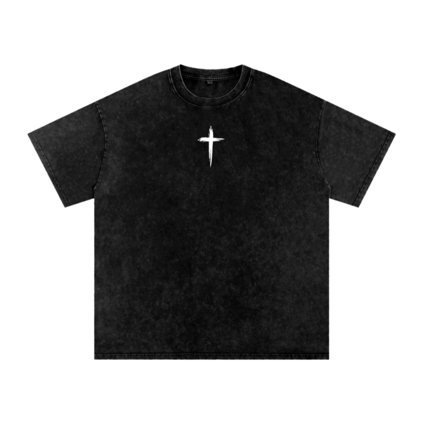 I will fear no evil / Snow Washed Oversized Cotton T-Shirt