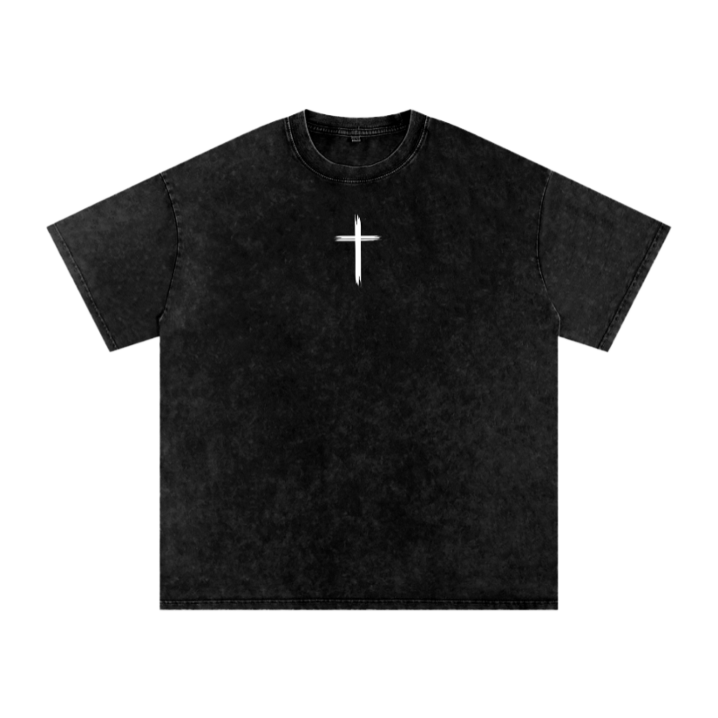 Fear not / Snow Washed Oversized Cotton T-Shirt