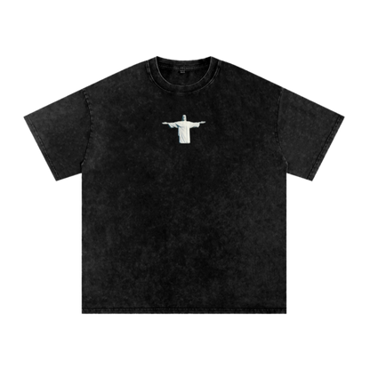 Praise Jesus / Snow Washed Oversized Cotton T-Shirt