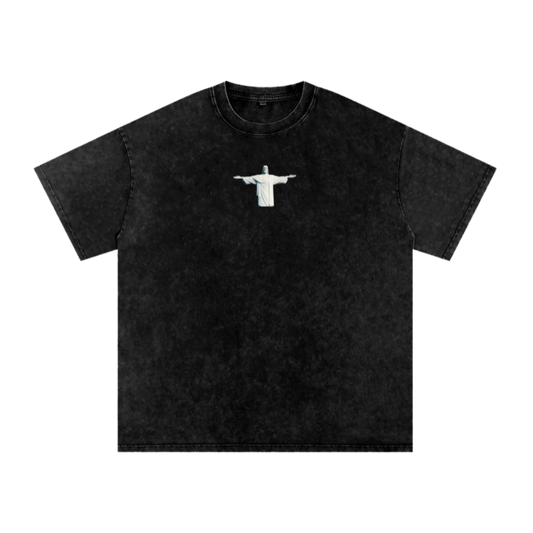Praise Jesus / Snow Washed Oversized Cotton T-Shirt