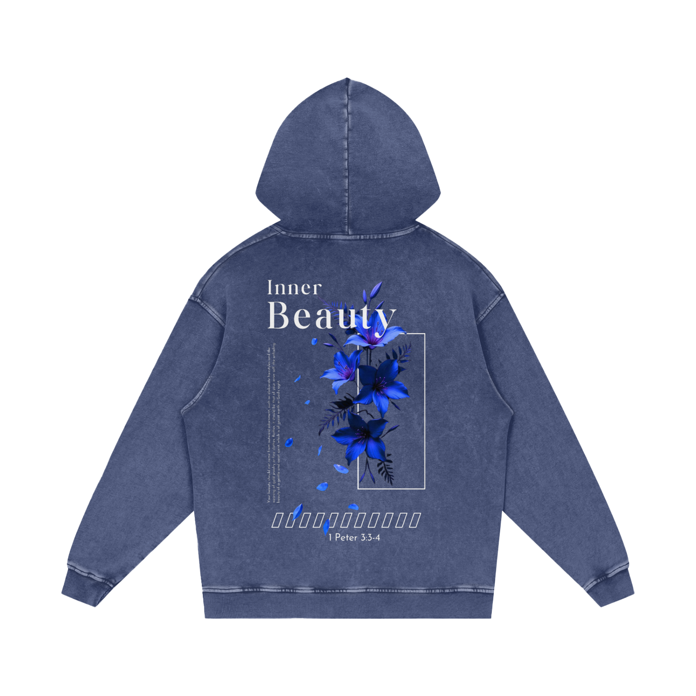 Snow Washed Loose Cotton Hoodie