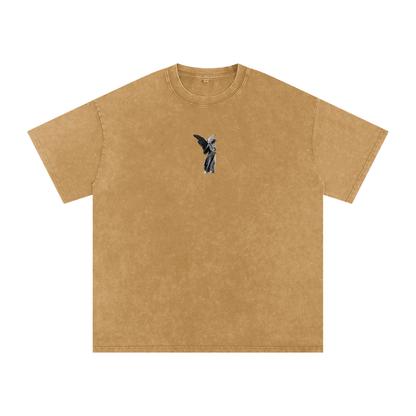 Jesus Christ is king / Snow Washed Oversized Cotton T-Shirt