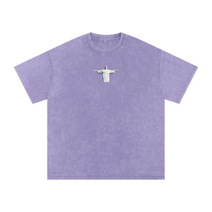 Praise Jesus / Snow Washed Oversized Cotton T-Shirt